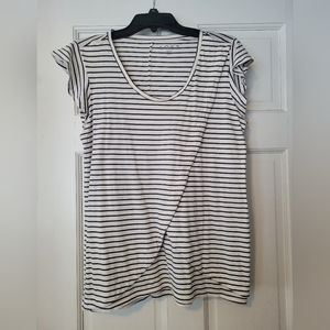 LOFT striped nursing tee - black and white